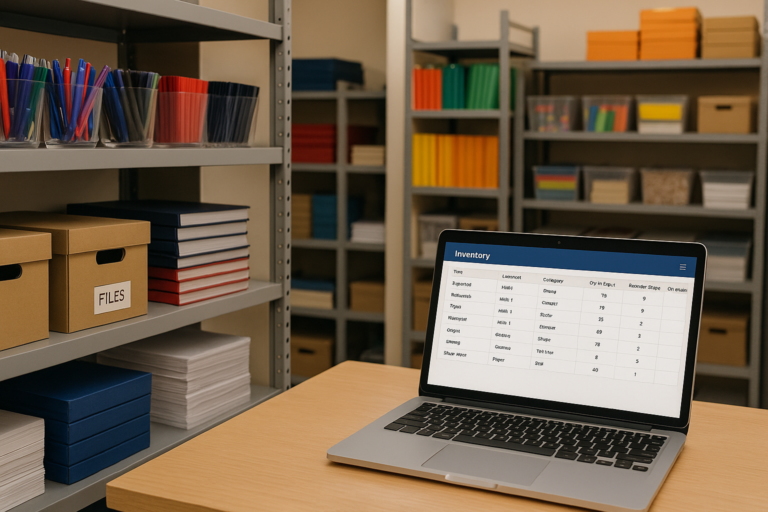 مخازن محلات الأدوات المكتبية 